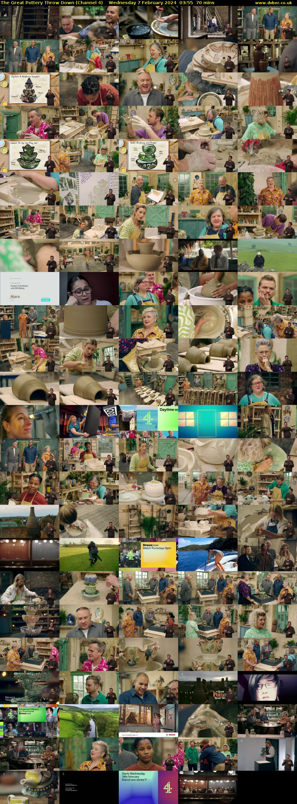 The Great Pottery Throw Down (Channel 4) Wednesday 7 February 2024 03:55 - 05:05
