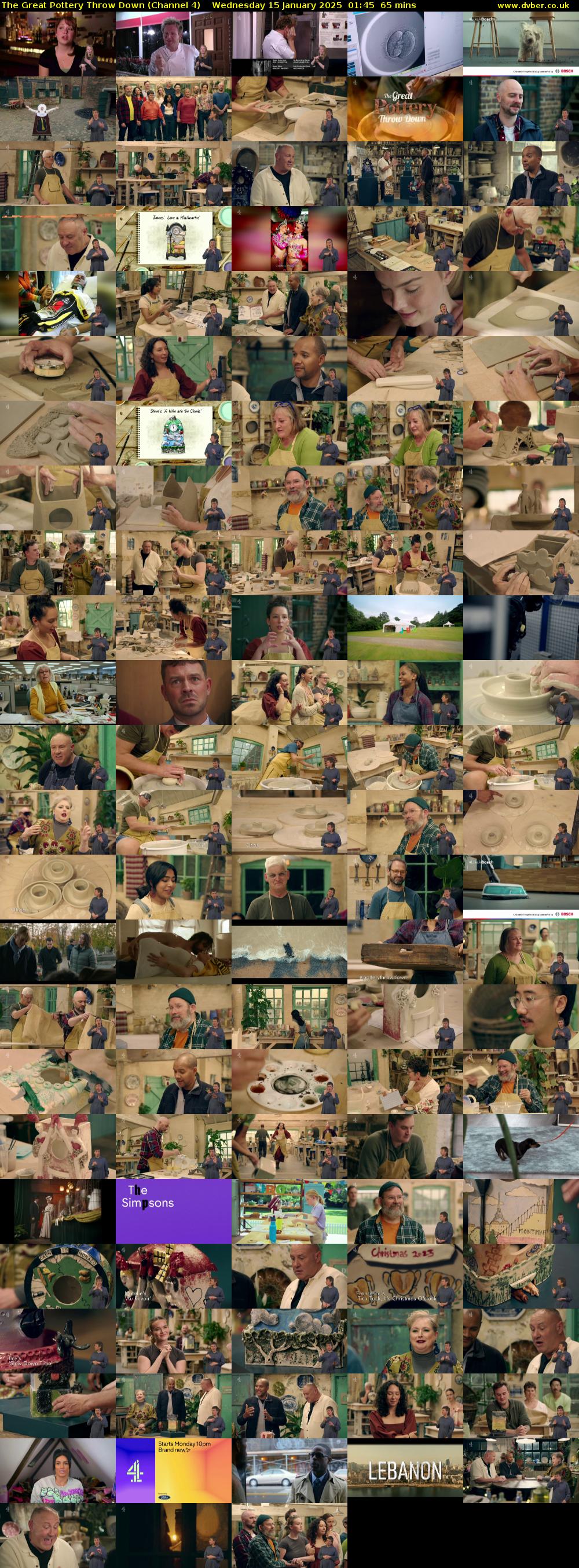 The Great Pottery Throw Down (Channel 4) Wednesday 15 January 2025 01:45 - 02:50