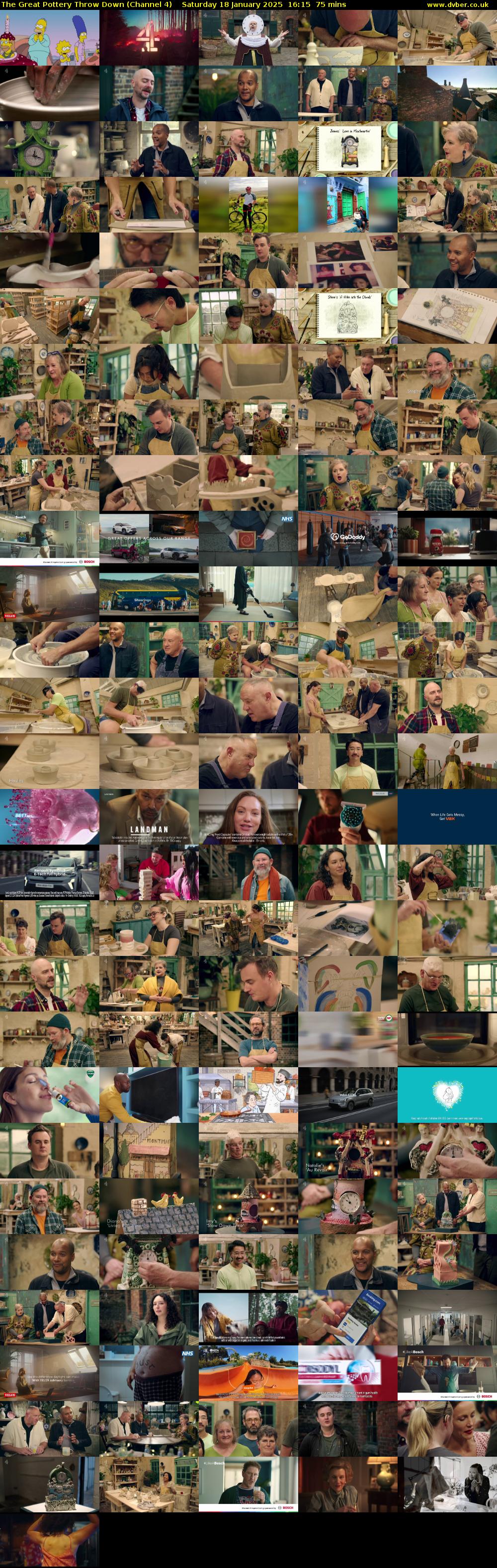 The Great Pottery Throw Down (Channel 4) Saturday 18 January 2025 16:15 - 17:30