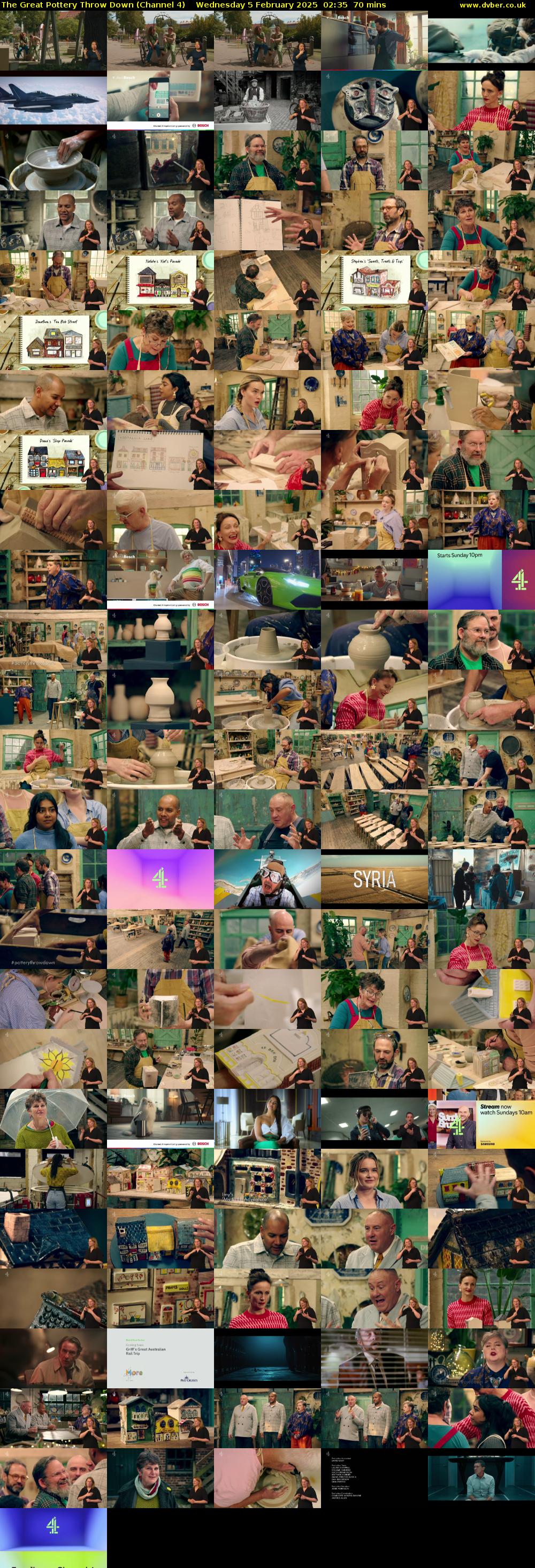 The Great Pottery Throw Down (Channel 4) Wednesday 5 February 2025 02:35 - 03:45