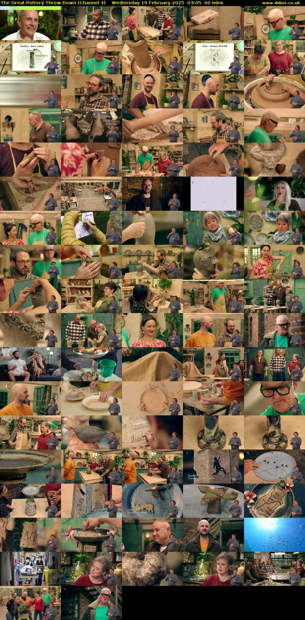 The Great Pottery Throw Down (Channel 4) Wednesday 19 February 2025 03:05 - 04:05