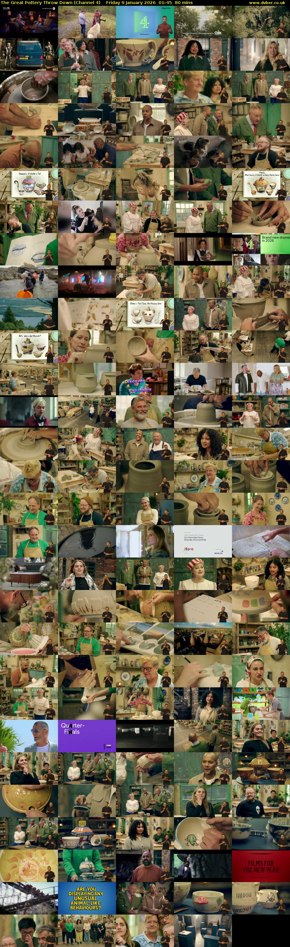 The Great Pottery Throw Down (Channel 4) Friday 9 January 2026 01:45 - 03:05