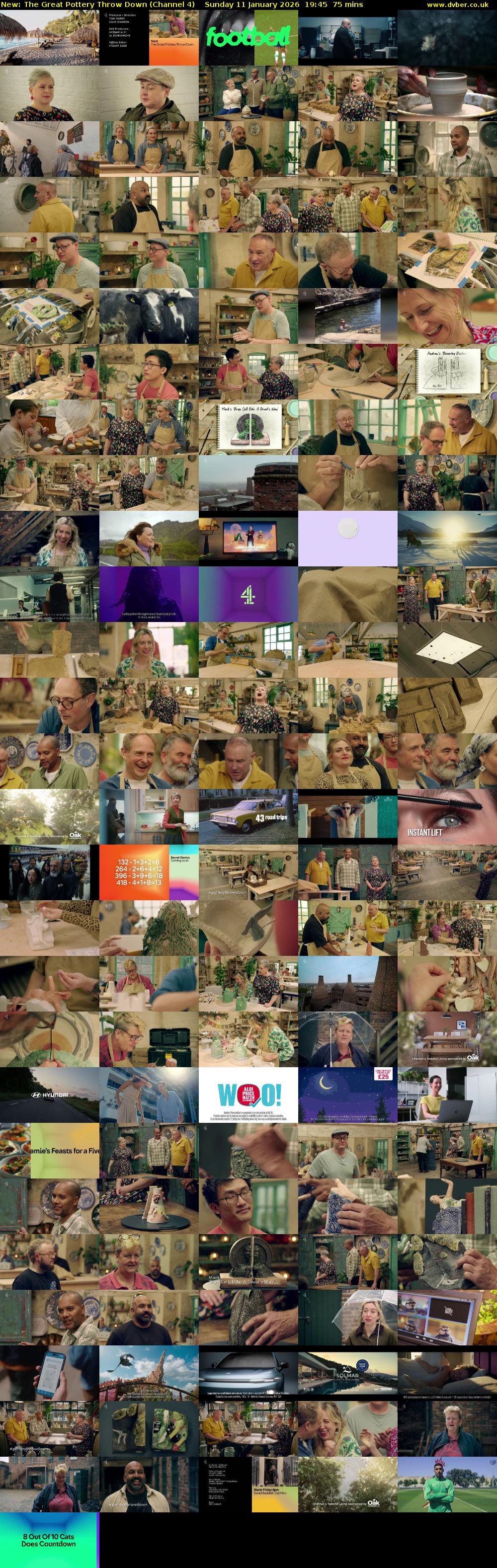 The Great Pottery Throw Down (Channel 4) Sunday 11 January 2026 19:45 - 21:00