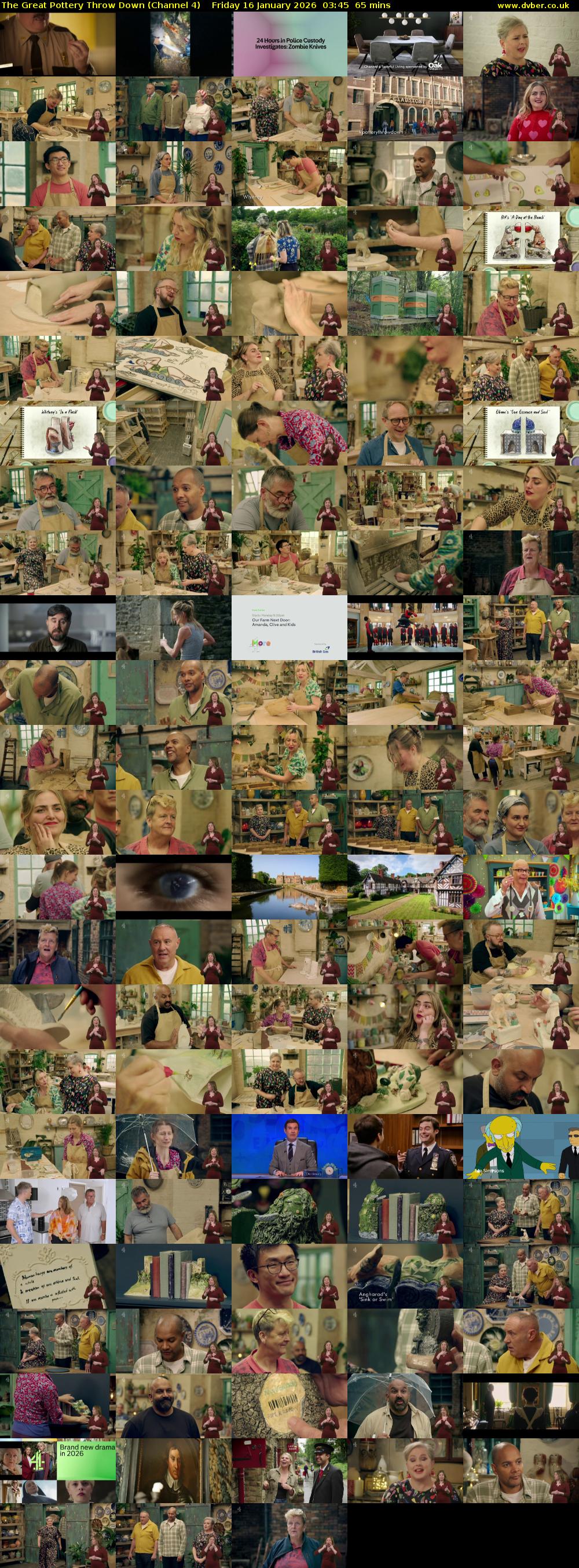The Great Pottery Throw Down (Channel 4) Friday 16 January 2026 03:45 - 04:50