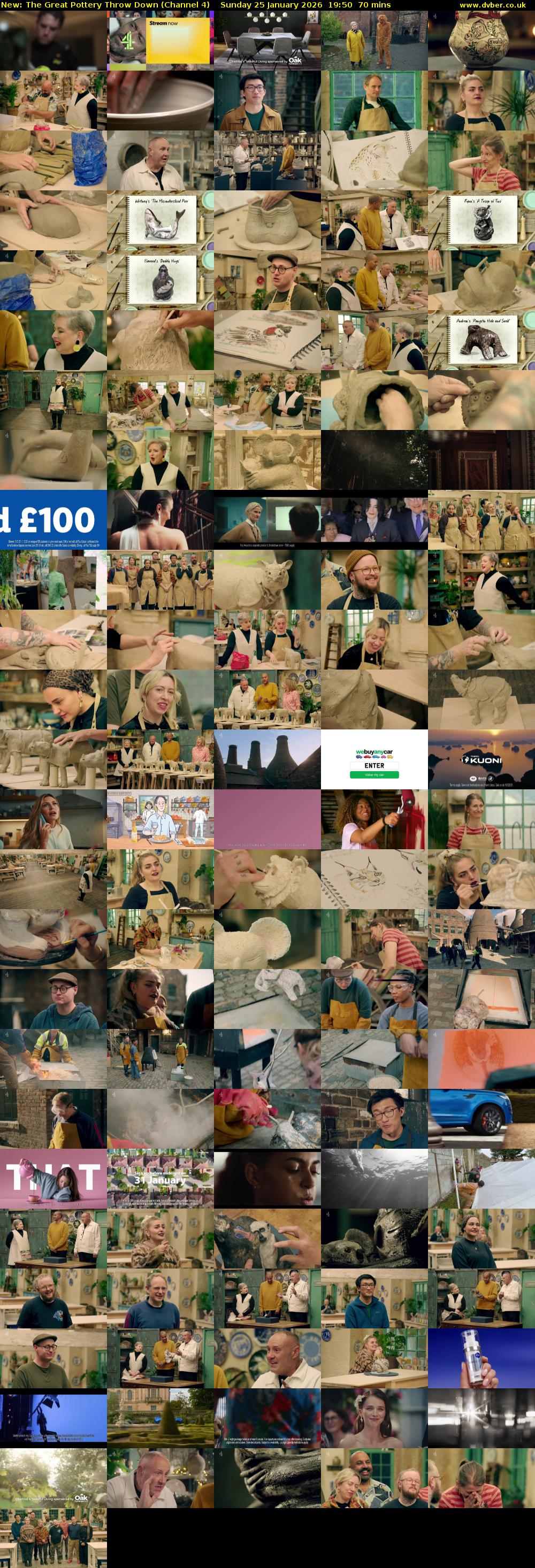 The Great Pottery Throw Down (Channel 4) Sunday 25 January 2026 19:50 - 21:00
