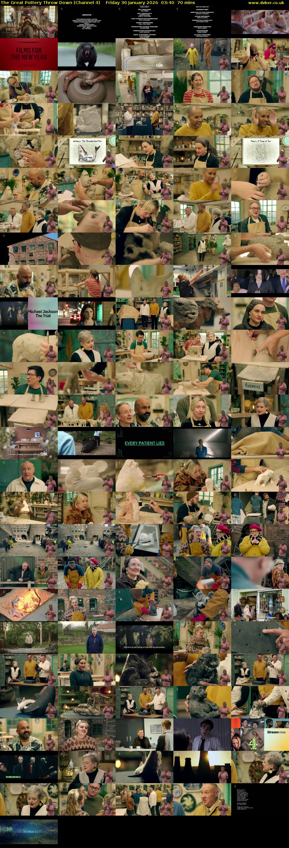 The Great Pottery Throw Down (Channel 4) Friday 30 January 2026 03:40 - 04:50