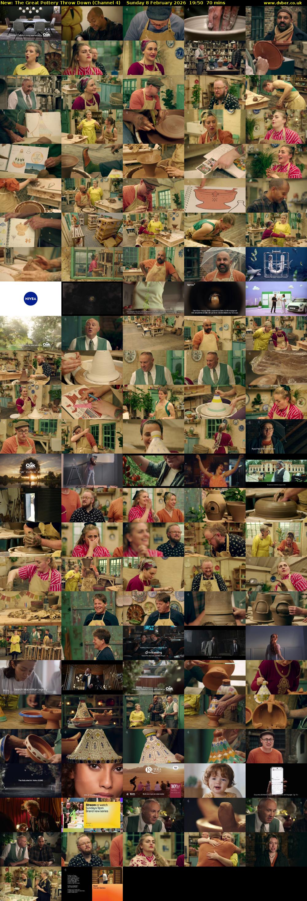 The Great Pottery Throw Down (Channel 4) Sunday 8 February 2026 19:50 - 21:00