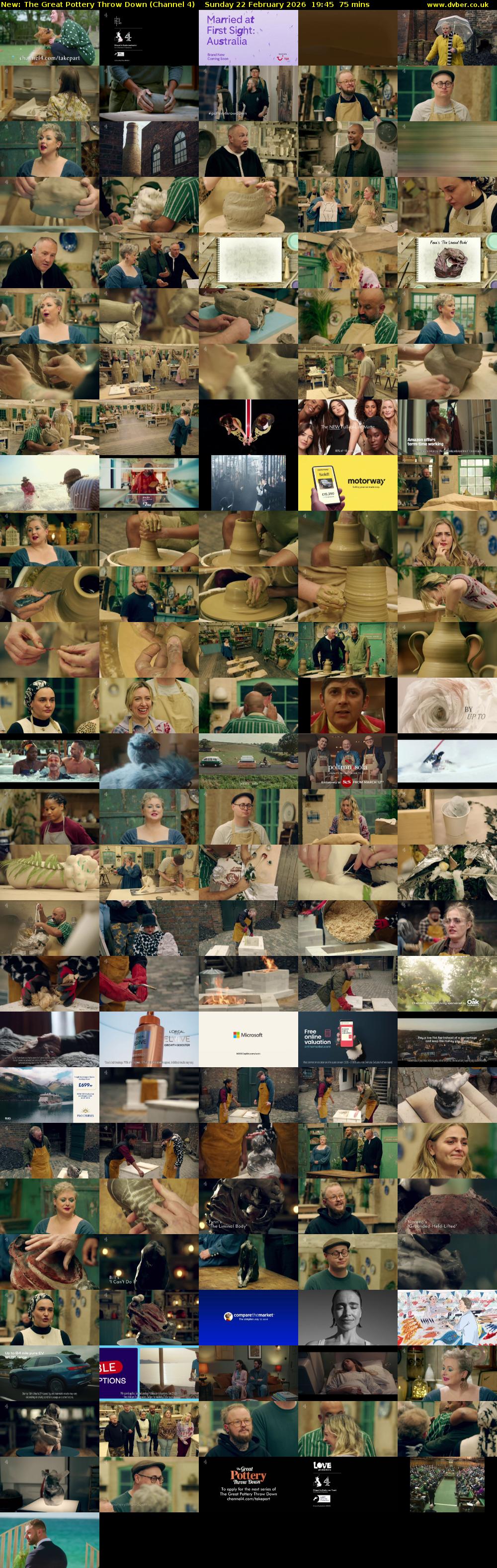 The Great Pottery Throw Down (Channel 4) Sunday 22 February 2026 19:45 - 21:00