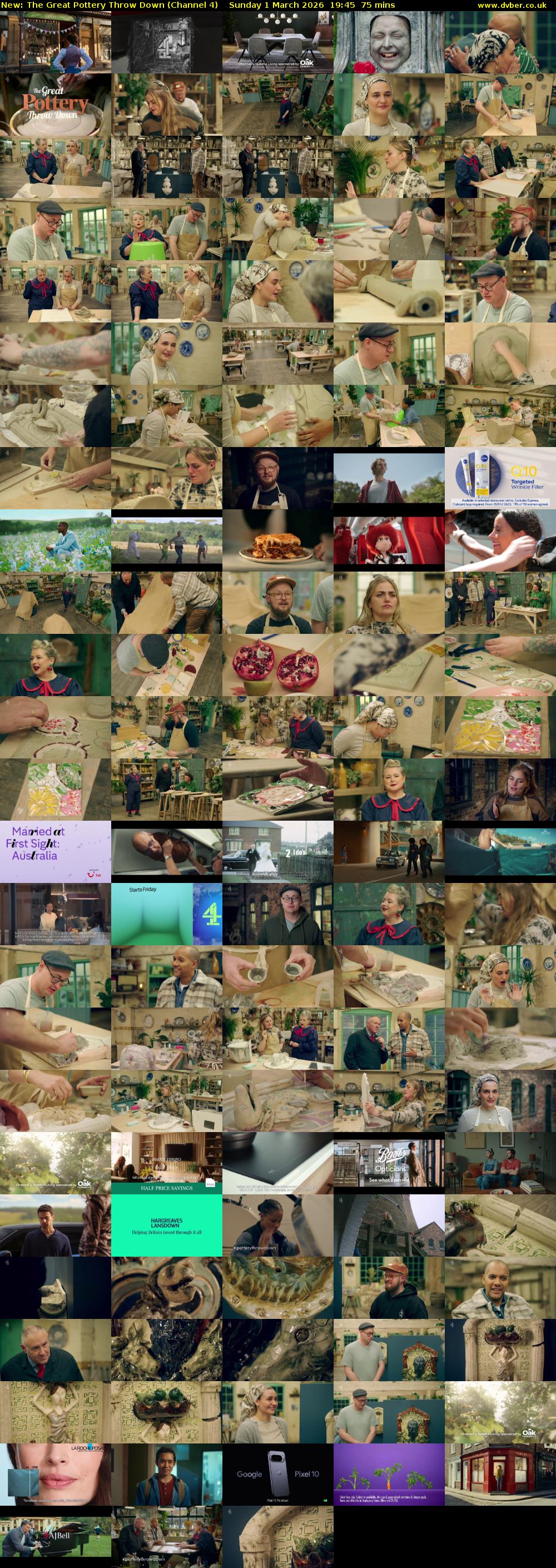 The Great Pottery Throw Down (Channel 4) Sunday 1 March 2026 19:45 - 21:00