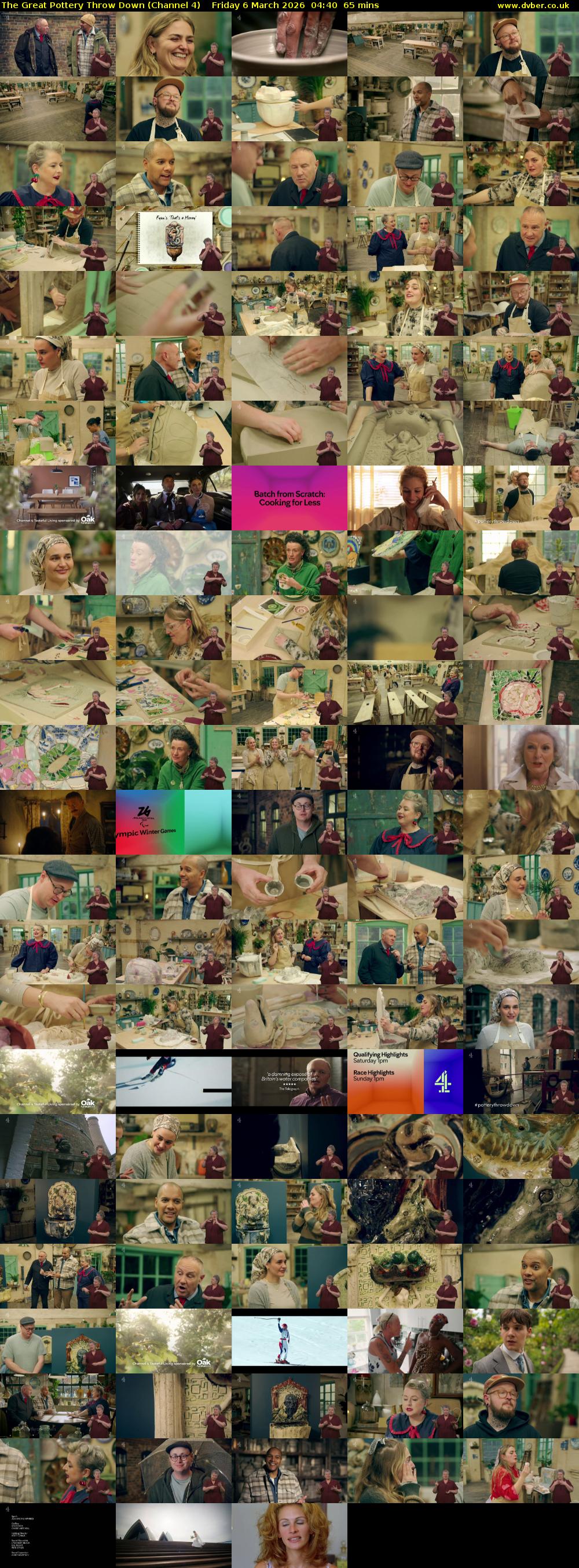 The Great Pottery Throw Down (Channel 4) Friday 6 March 2026 04:40 - 05:45