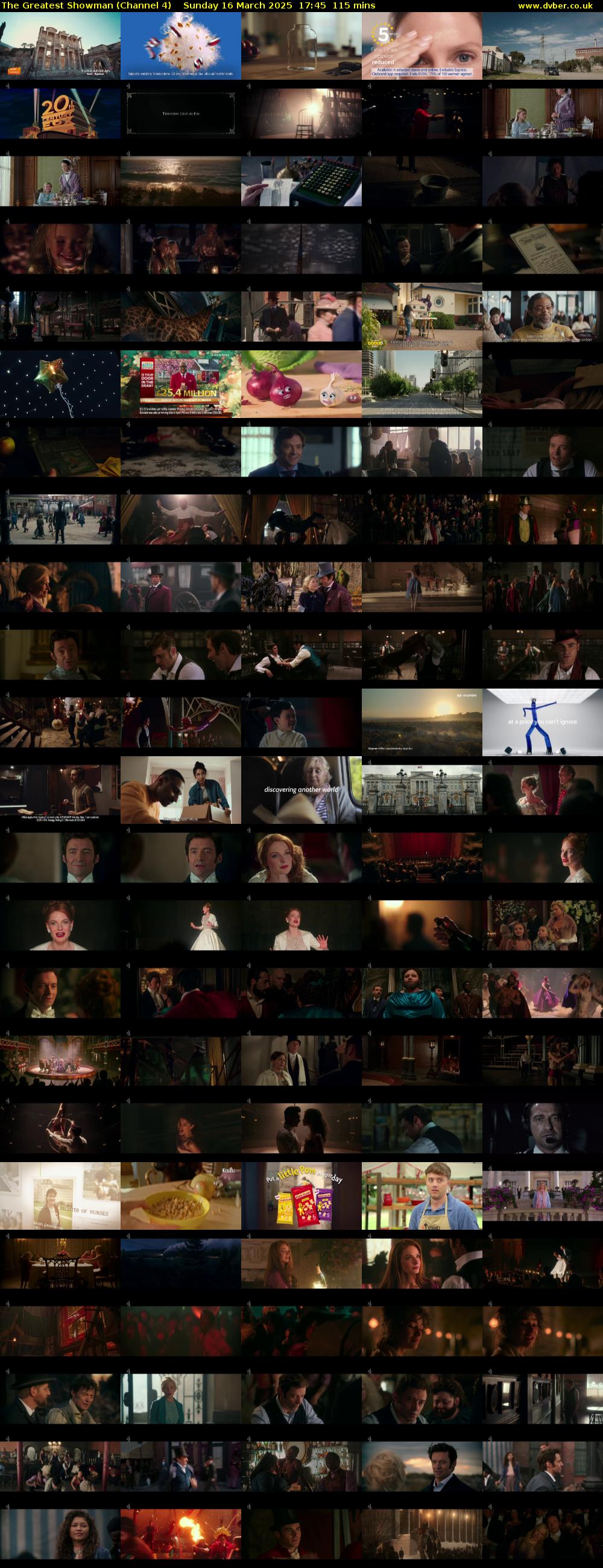 The Greatest Showman (Channel 4) Sunday 16 March 2025 17:45 - 19:40
