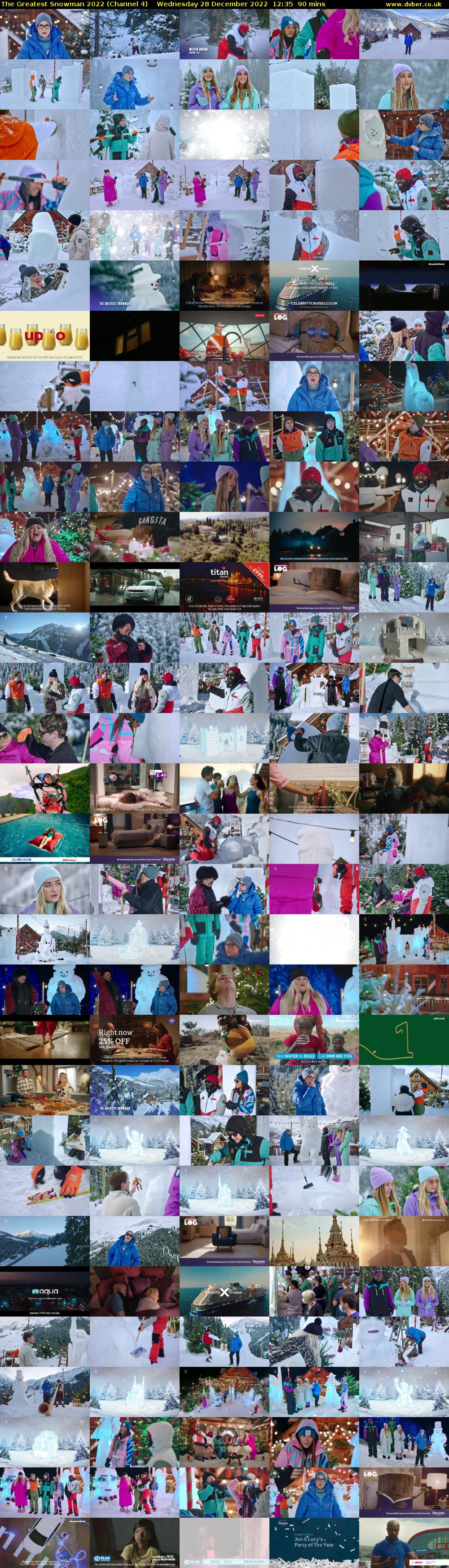 The Greatest Snowman 2022 (Channel 4) Wednesday 28 December 2022 12:35 - 14:05