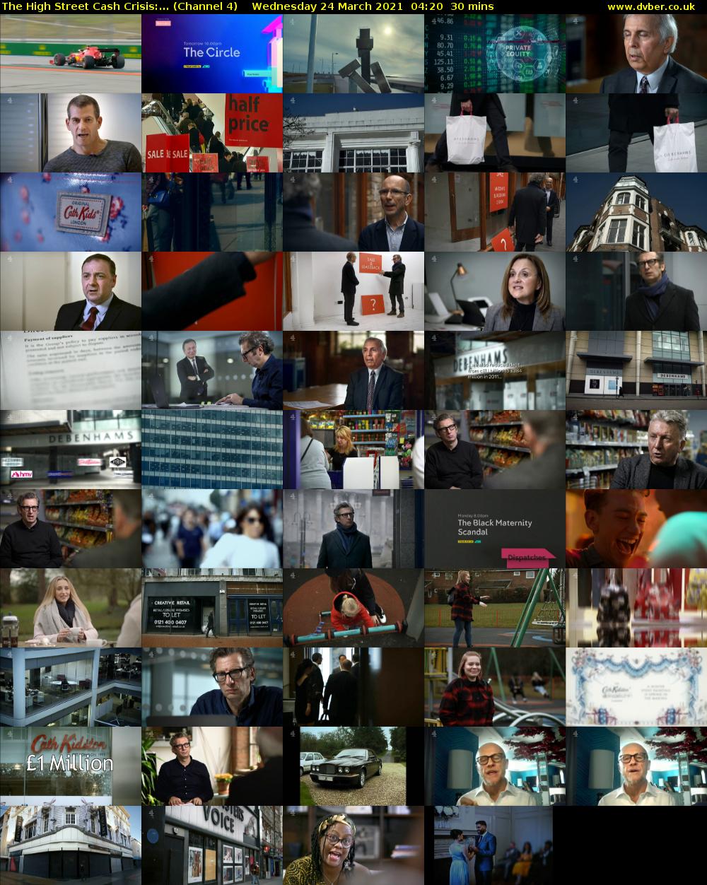 The High Street Cash Crisis:... (Channel 4) Wednesday 24 March 2021 04:20 - 04:50