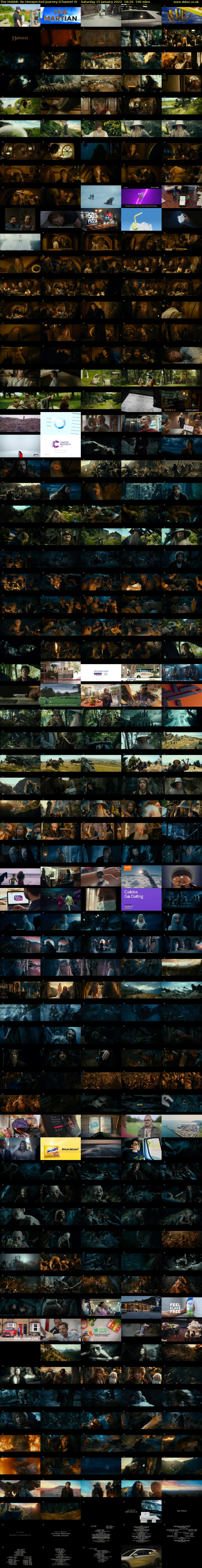 The Hobbit: An Unexpected Journey (Channel 4) Saturday 15 January 2022 18:20 - 21:30