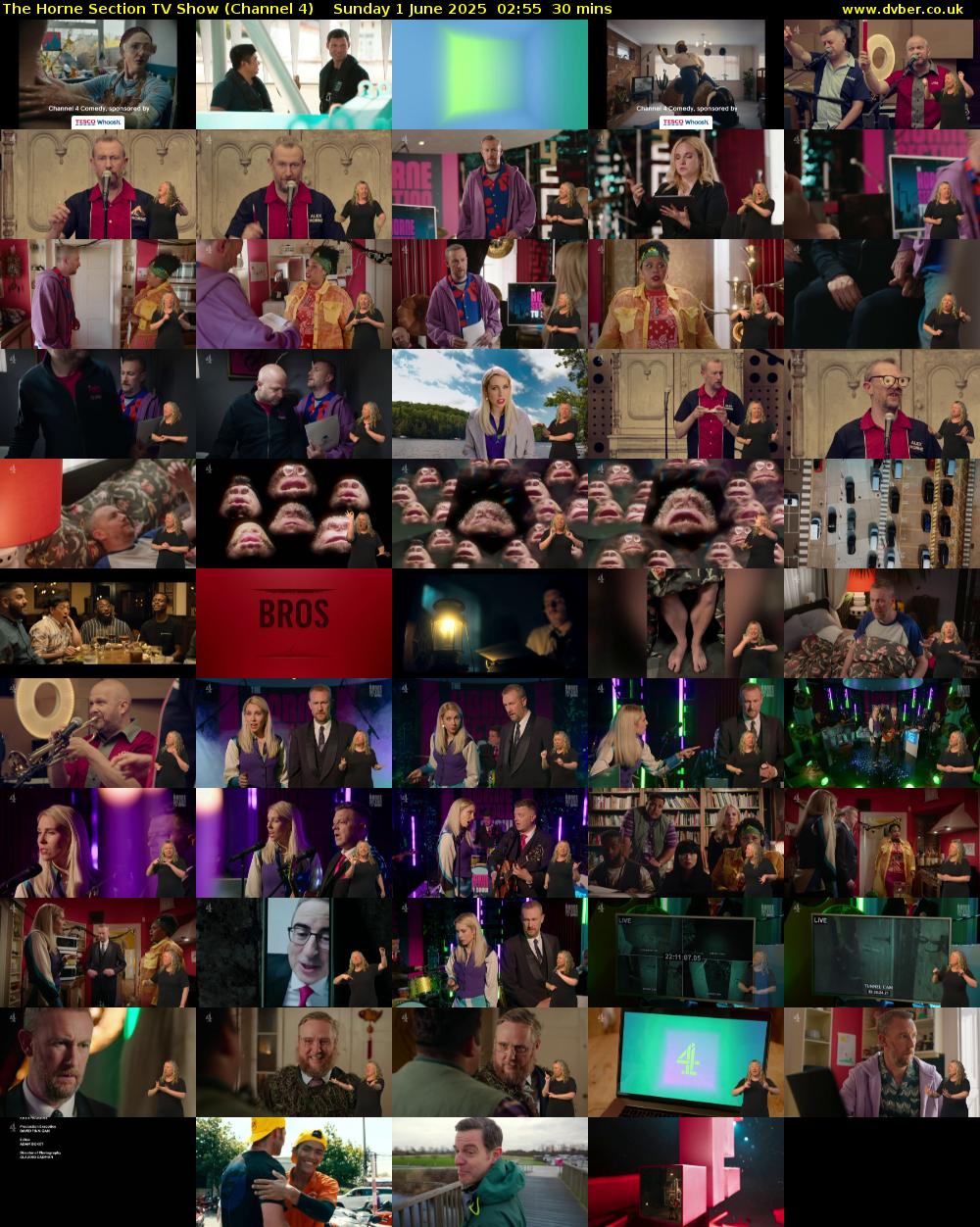 The Horne Section TV Show (Channel 4) Sunday 1 June 2025 02:55 - 03:25