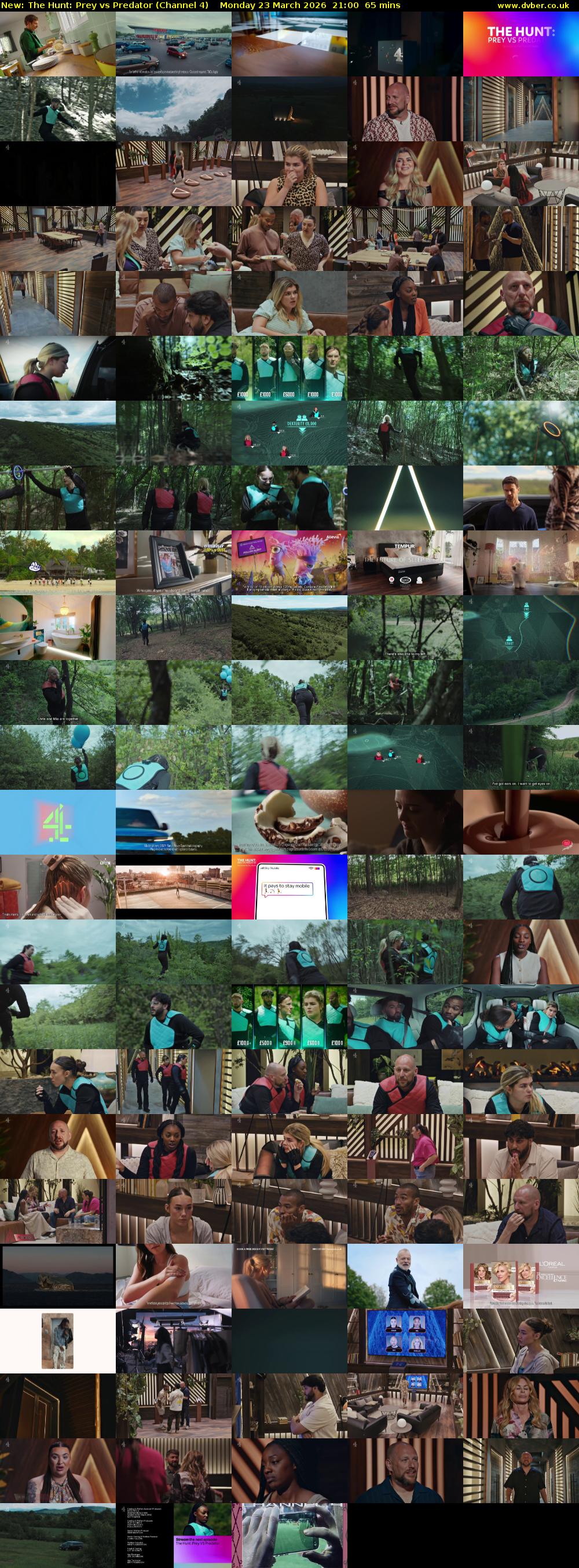 The Hunt: Prey vs Predator (Channel 4) Monday 23 March 2026 21:00 - 22:05