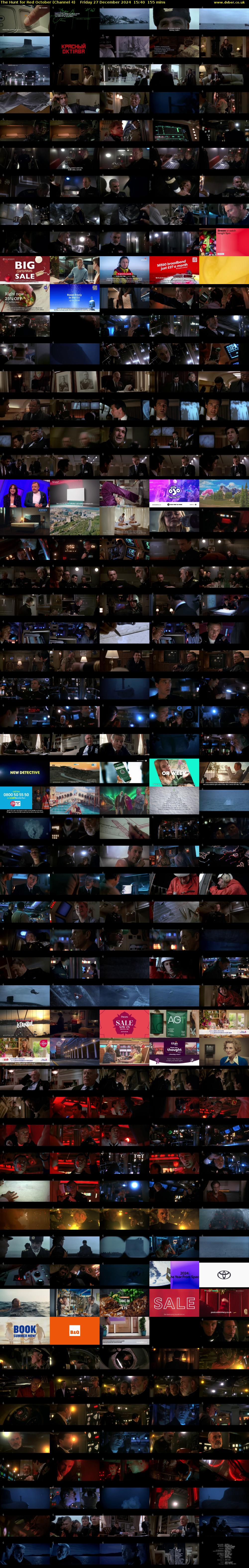 The Hunt for Red October (Channel 4) Friday 27 December 2024 15:40 - 18:15