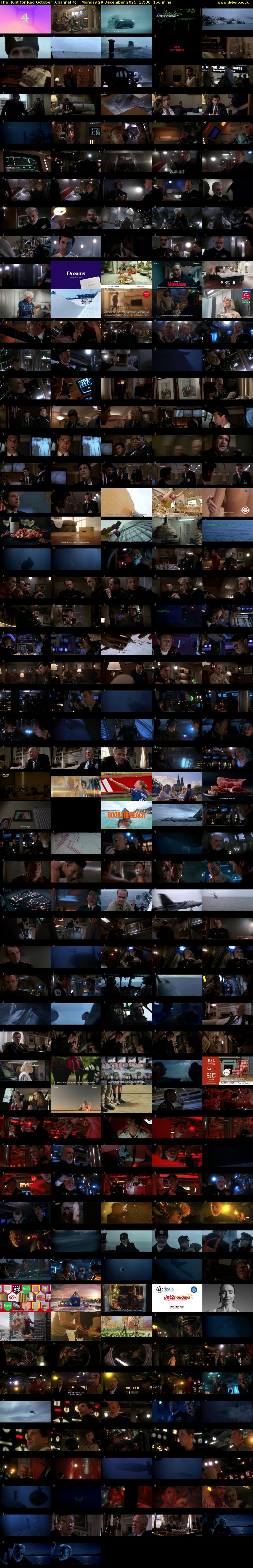 The Hunt for Red October (Channel 4) Monday 29 December 2025 17:30 - 20:00