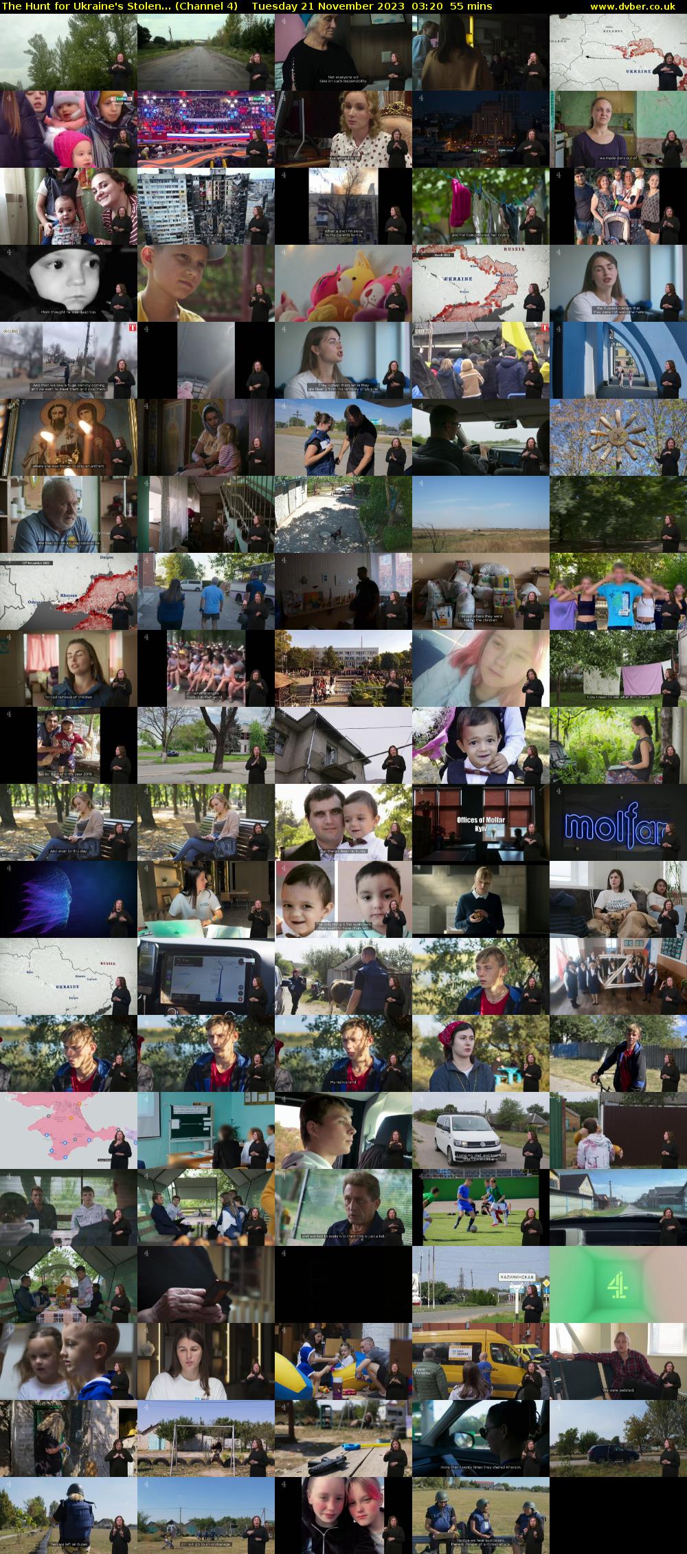 The Hunt for Ukraine's Stolen... (Channel 4) Tuesday 21 November 2023 03:20 - 04:15