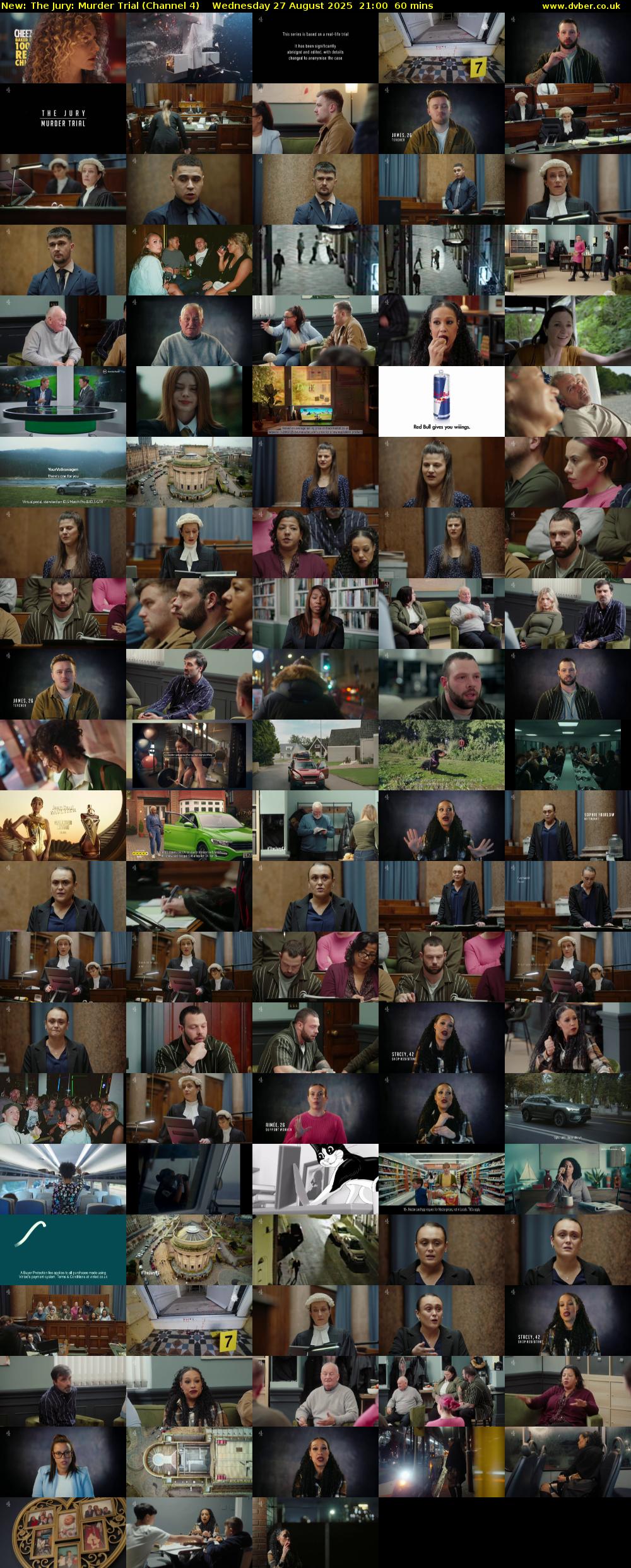 The Jury: Murder Trial (Channel 4) Wednesday 27 August 2025 21:00 - 22:00