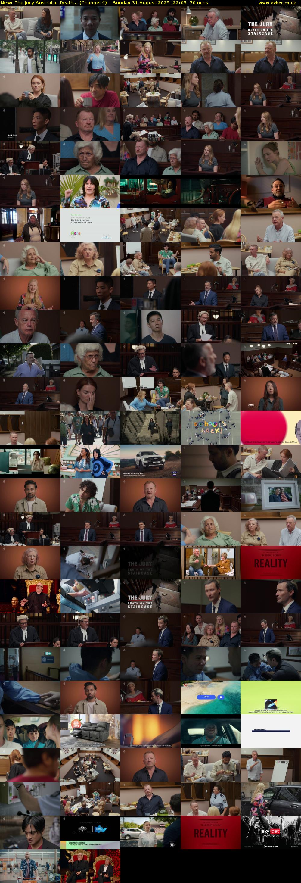 The Jury Australia: Death... (Channel 4) Sunday 31 August 2025 22:05 - 23:15