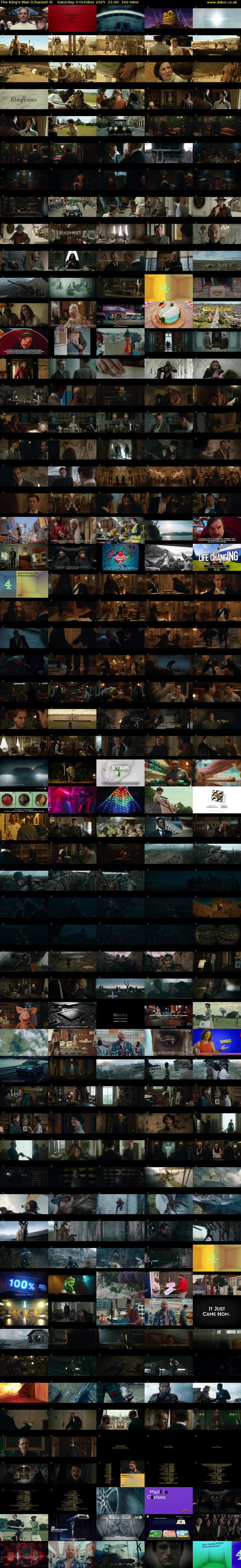 The King's Man (Channel 4) Saturday 4 October 2025 21:00 - 23:40