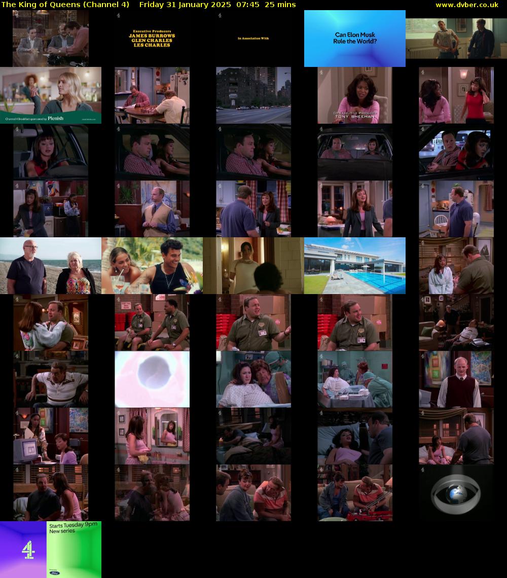 The King of Queens (Channel 4) Friday 31 January 2025 07:45 - 08:10