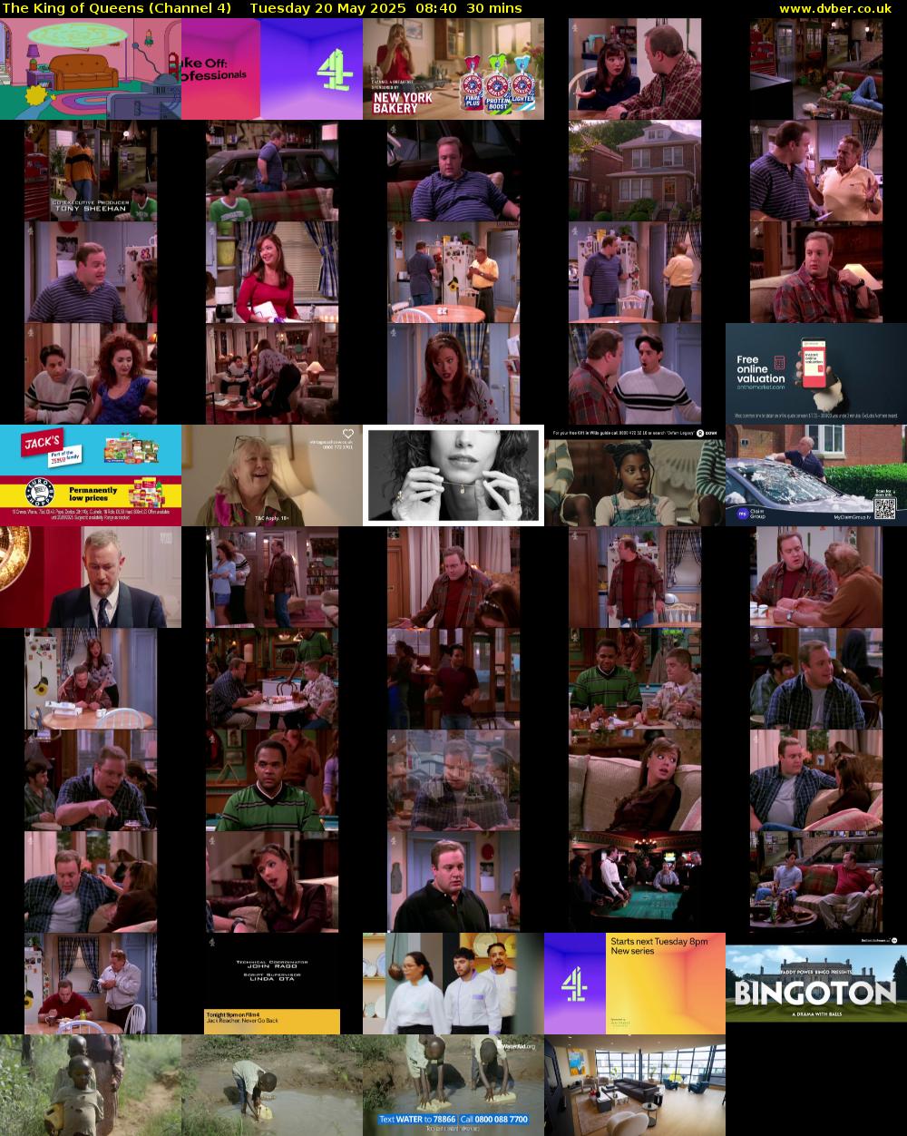 The King of Queens (Channel 4) Tuesday 20 May 2025 08:40 - 09:10