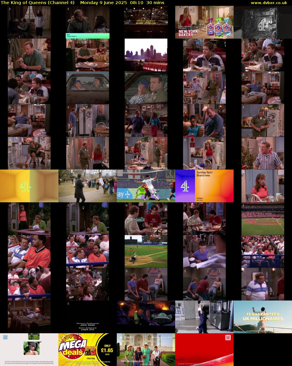 The King of Queens (Channel 4) Monday 9 June 2025 08:10 - 08:40