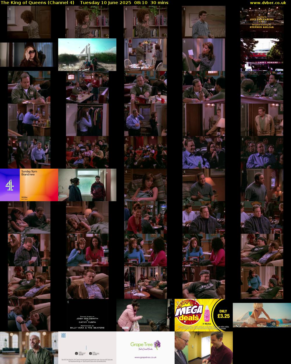 The King of Queens (Channel 4) Tuesday 10 June 2025 08:10 - 08:40