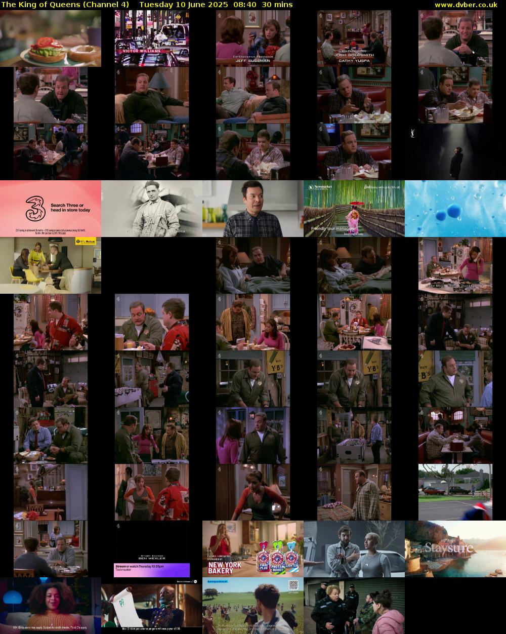The King of Queens (Channel 4) Tuesday 10 June 2025 08:40 - 09:10