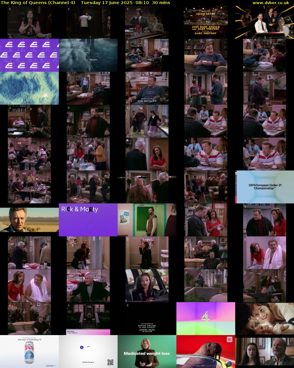The King of Queens (Channel 4) Tuesday 17 June 2025 08:10 - 08:40
