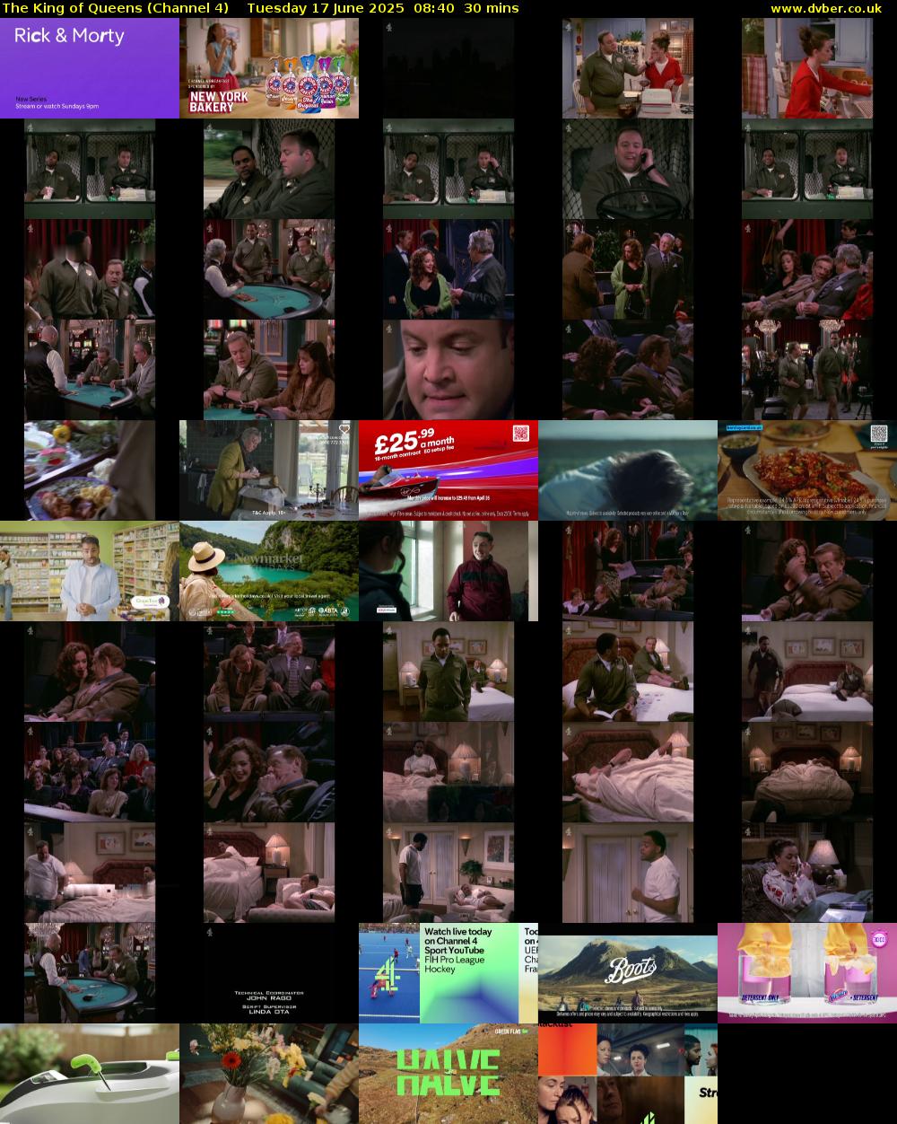 The King of Queens (Channel 4) Tuesday 17 June 2025 08:40 - 09:10