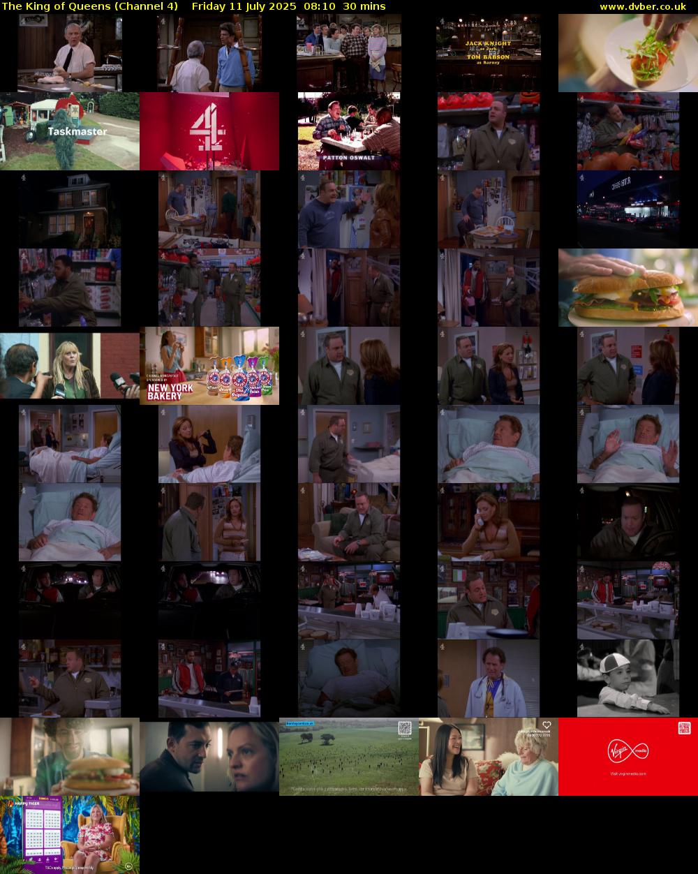 The King of Queens (Channel 4) Friday 11 July 2025 08:10 - 08:40
