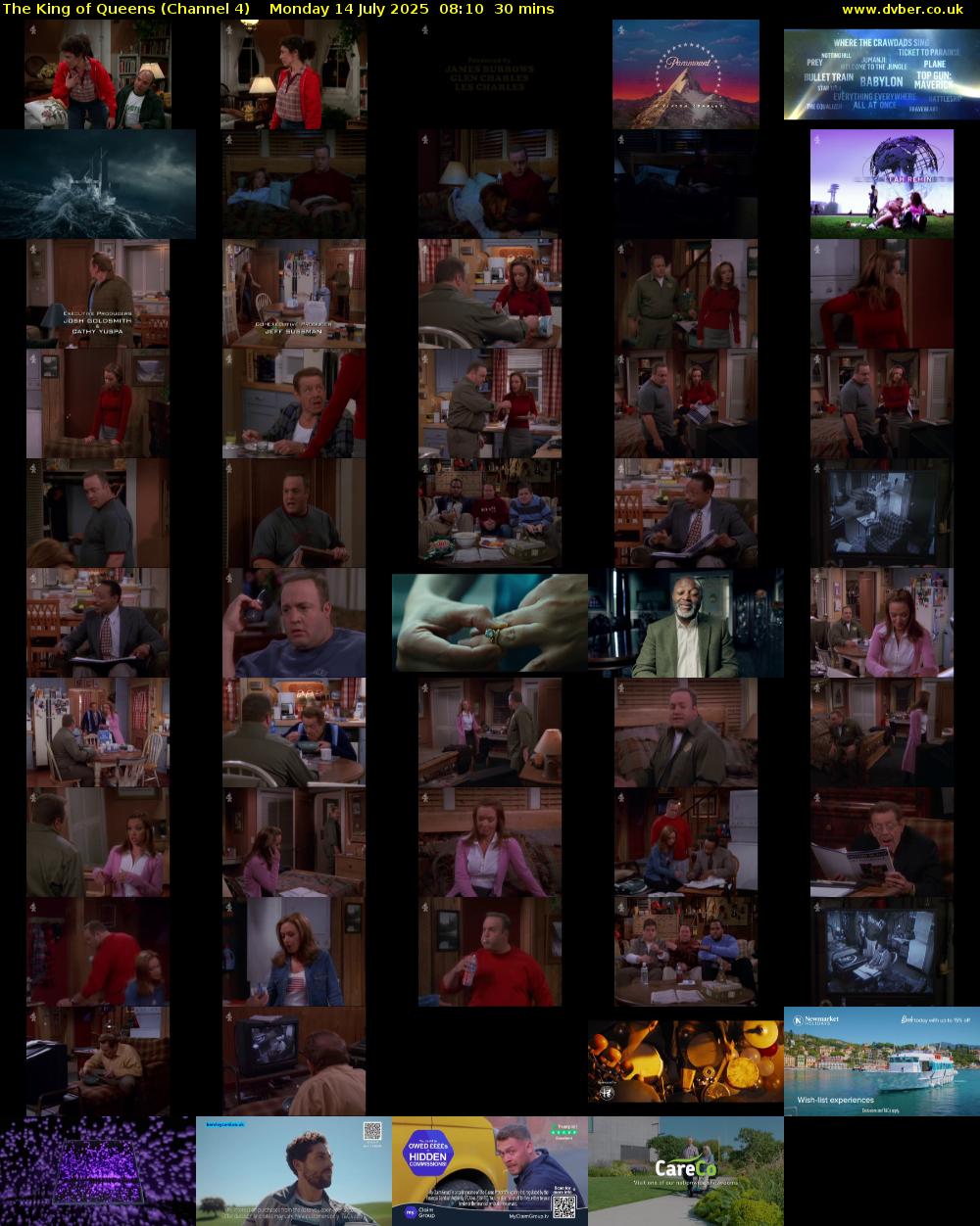 The King of Queens (Channel 4) Monday 14 July 2025 08:10 - 08:40