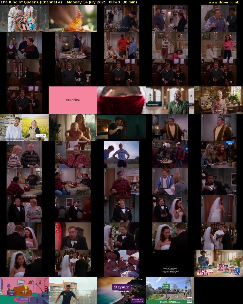 The King of Queens (Channel 4) Monday 14 July 2025 08:40 - 09:10