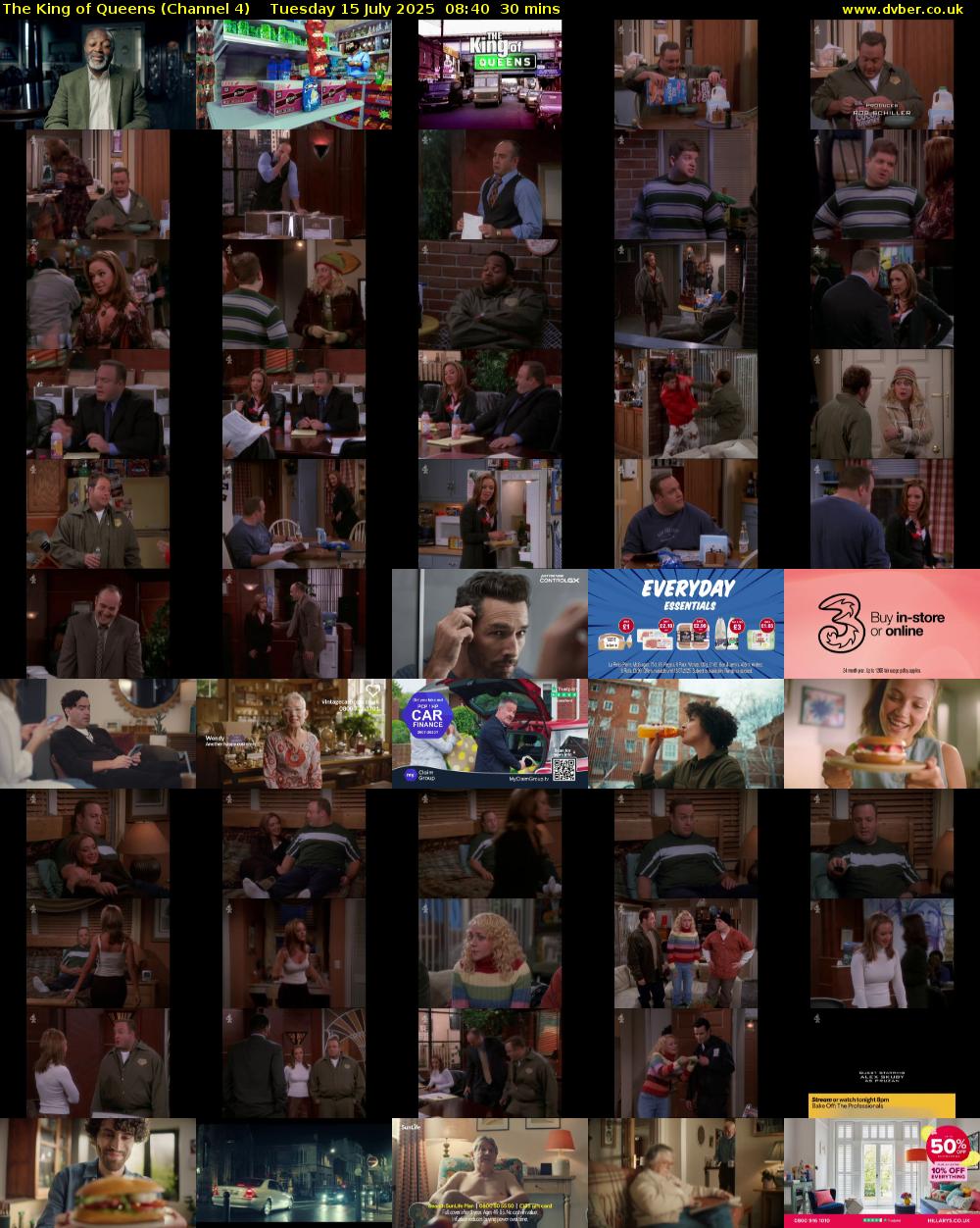 The King of Queens (Channel 4) Tuesday 15 July 2025 08:40 - 09:10
