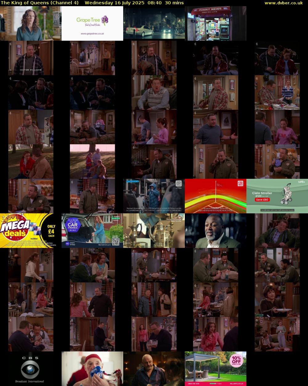 The King of Queens (Channel 4) Wednesday 16 July 2025 08:40 - 09:10