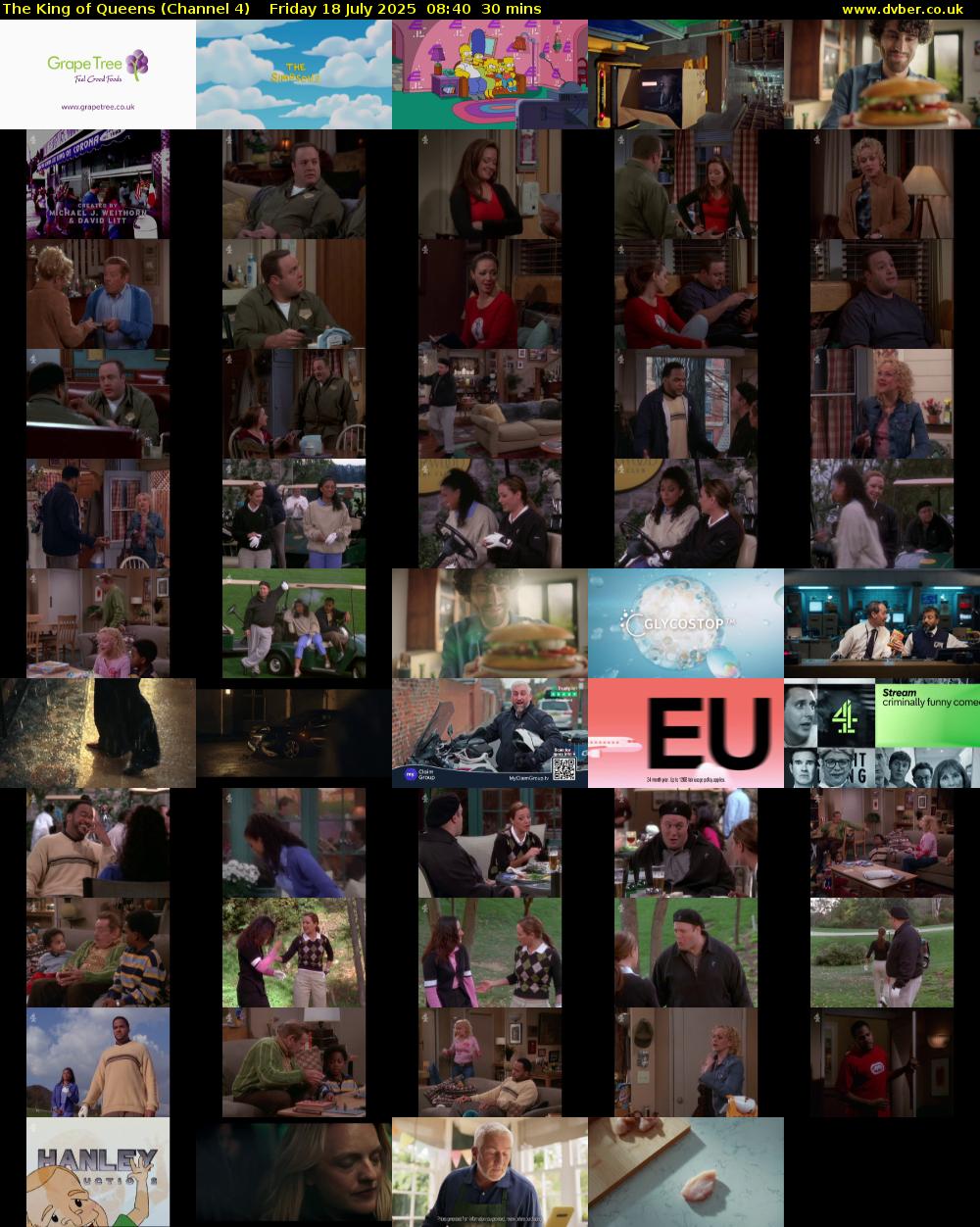 The King of Queens (Channel 4) Friday 18 July 2025 08:40 - 09:10