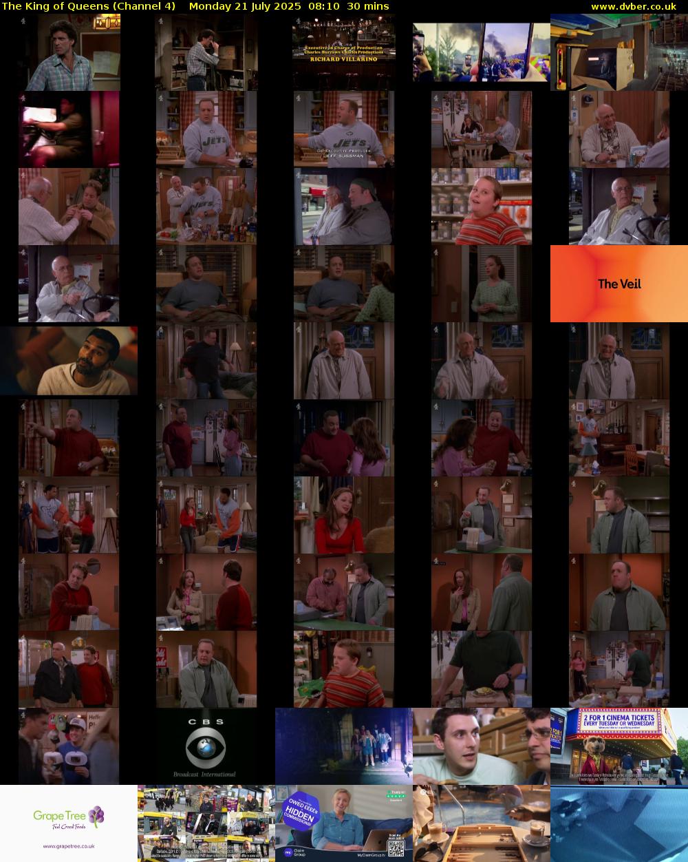 The King of Queens (Channel 4) Monday 21 July 2025 08:10 - 08:40
