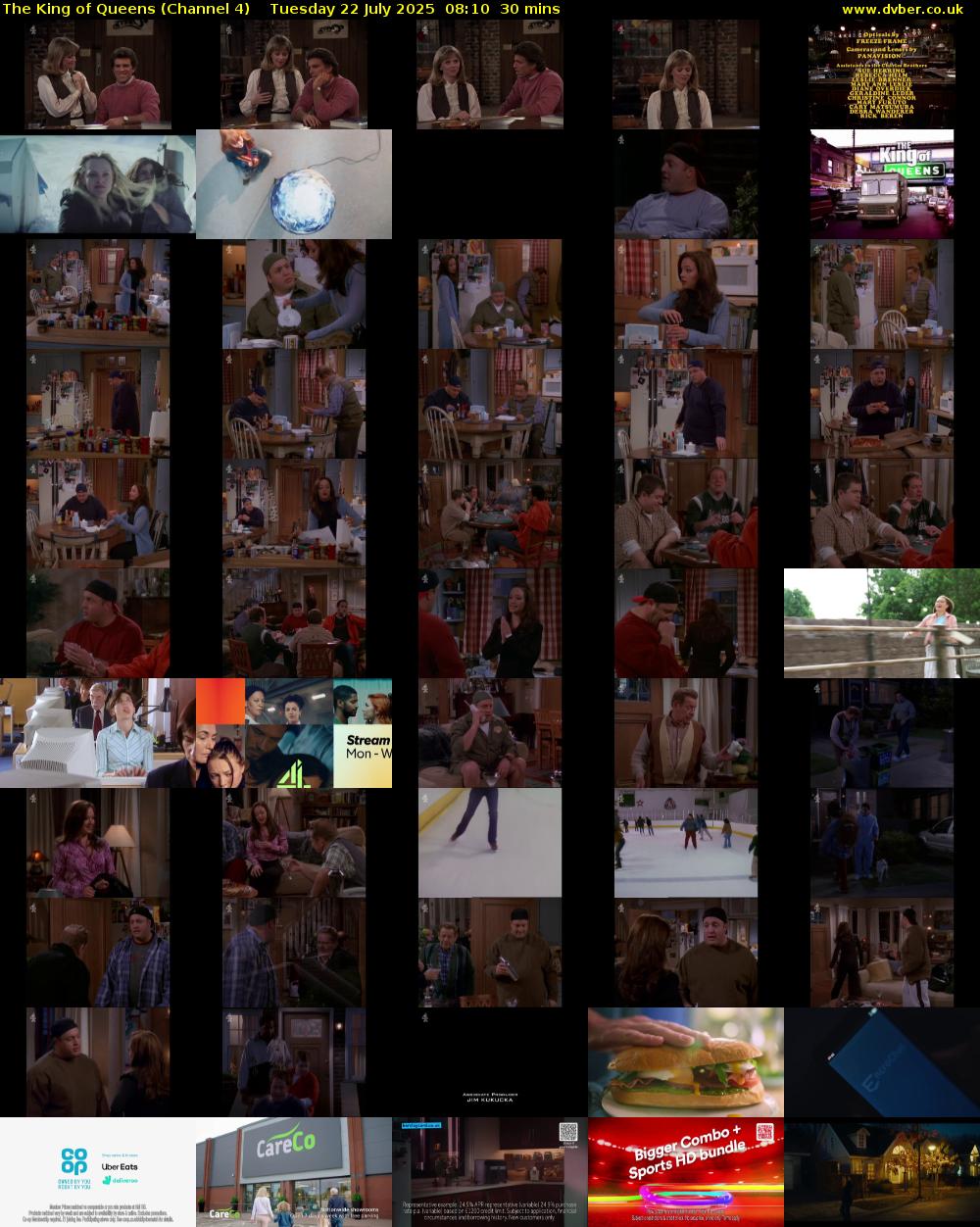 The King of Queens (Channel 4) Tuesday 22 July 2025 08:10 - 08:40