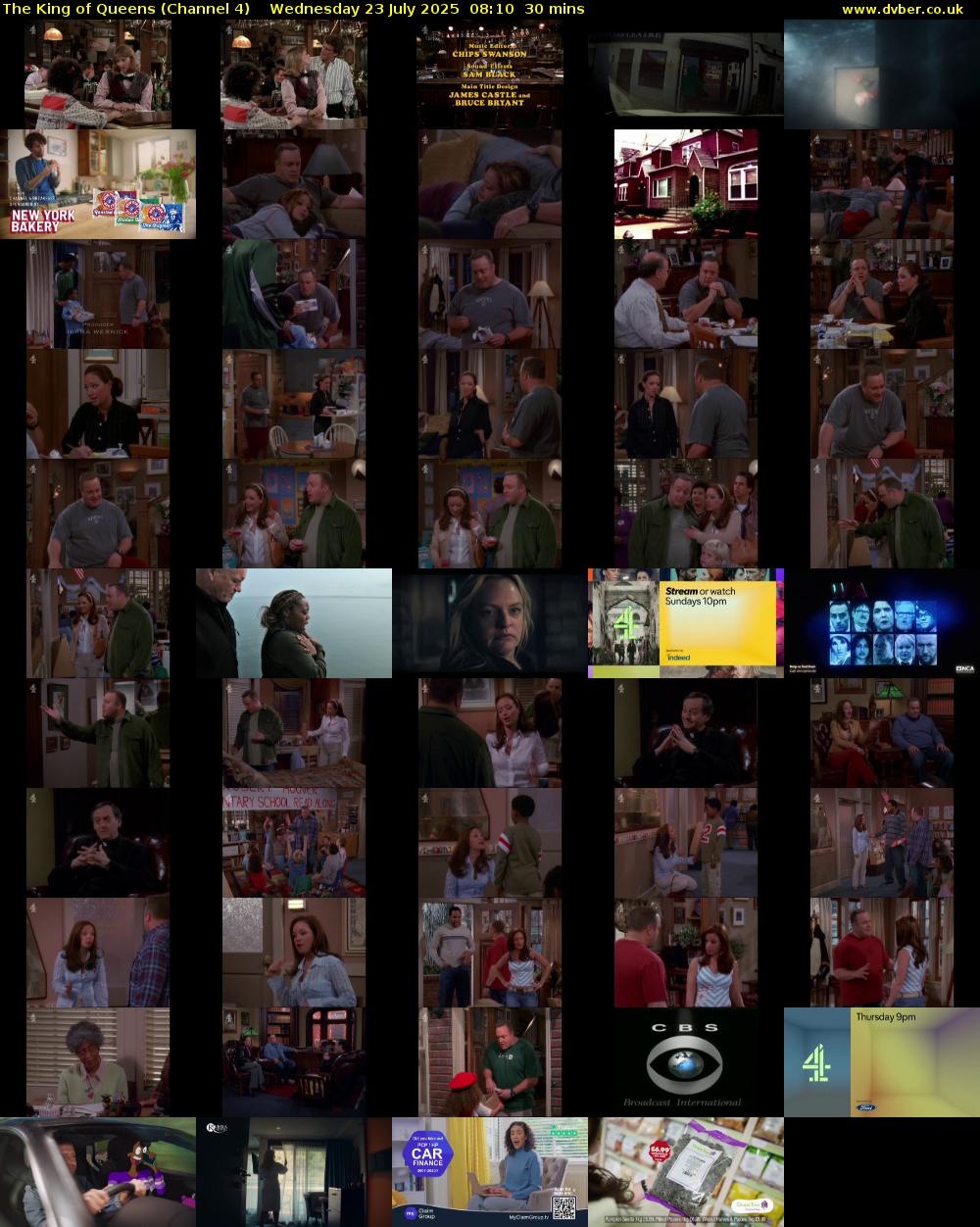 The King of Queens (Channel 4) Wednesday 23 July 2025 08:10 - 08:40
