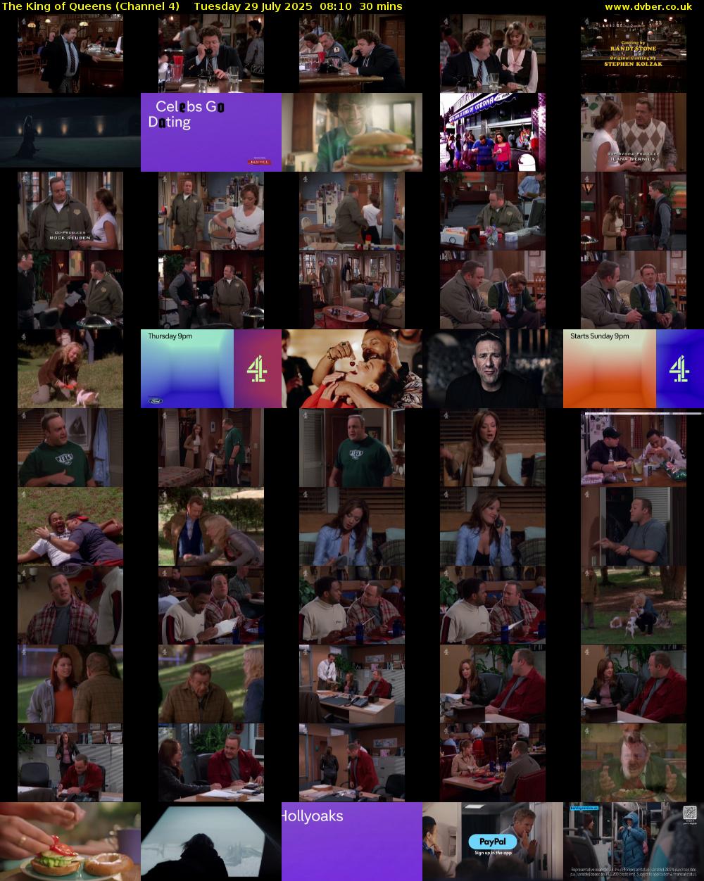 The King of Queens (Channel 4) Tuesday 29 July 2025 08:10 - 08:40