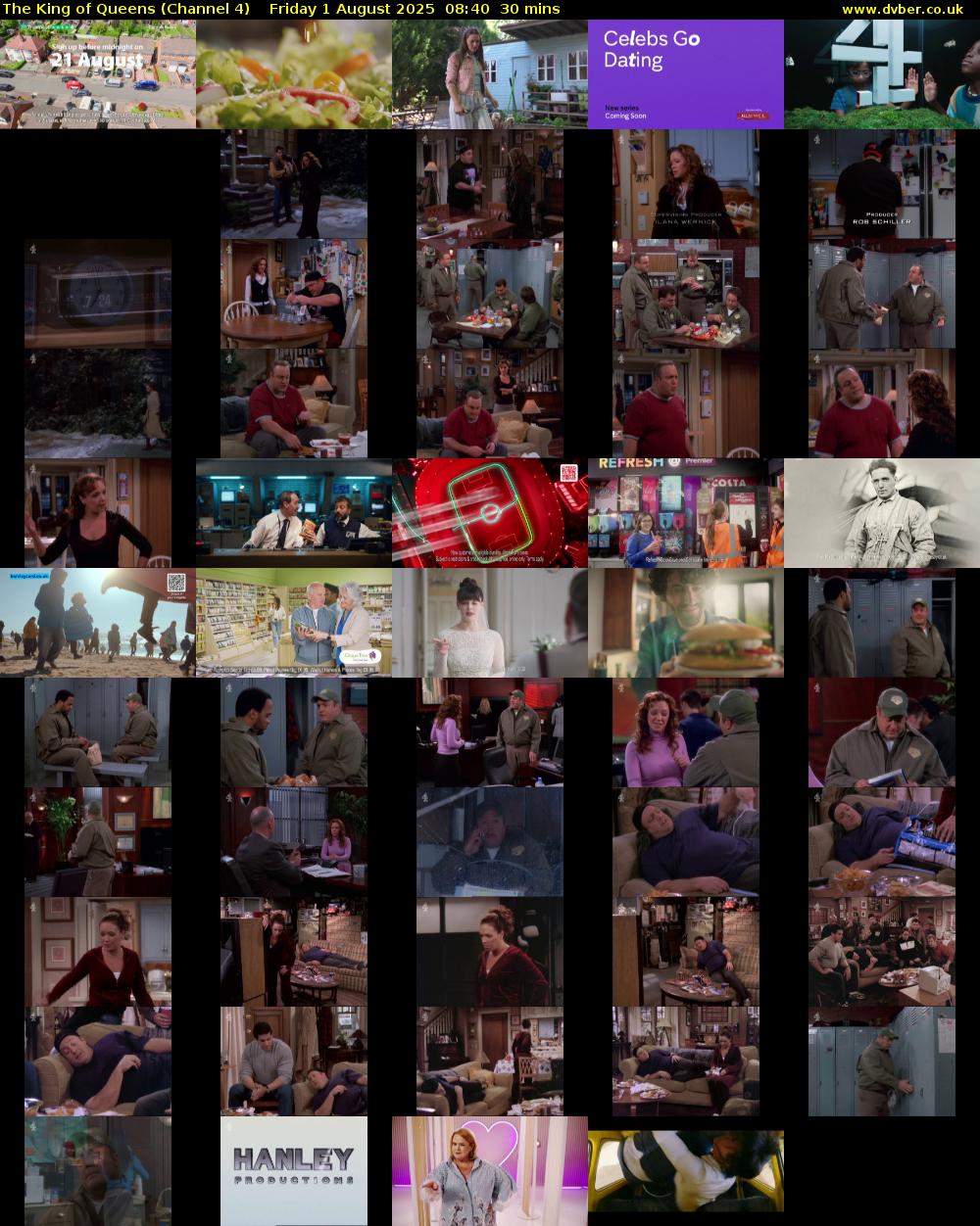 The King of Queens (Channel 4) Friday 1 August 2025 08:40 - 09:10