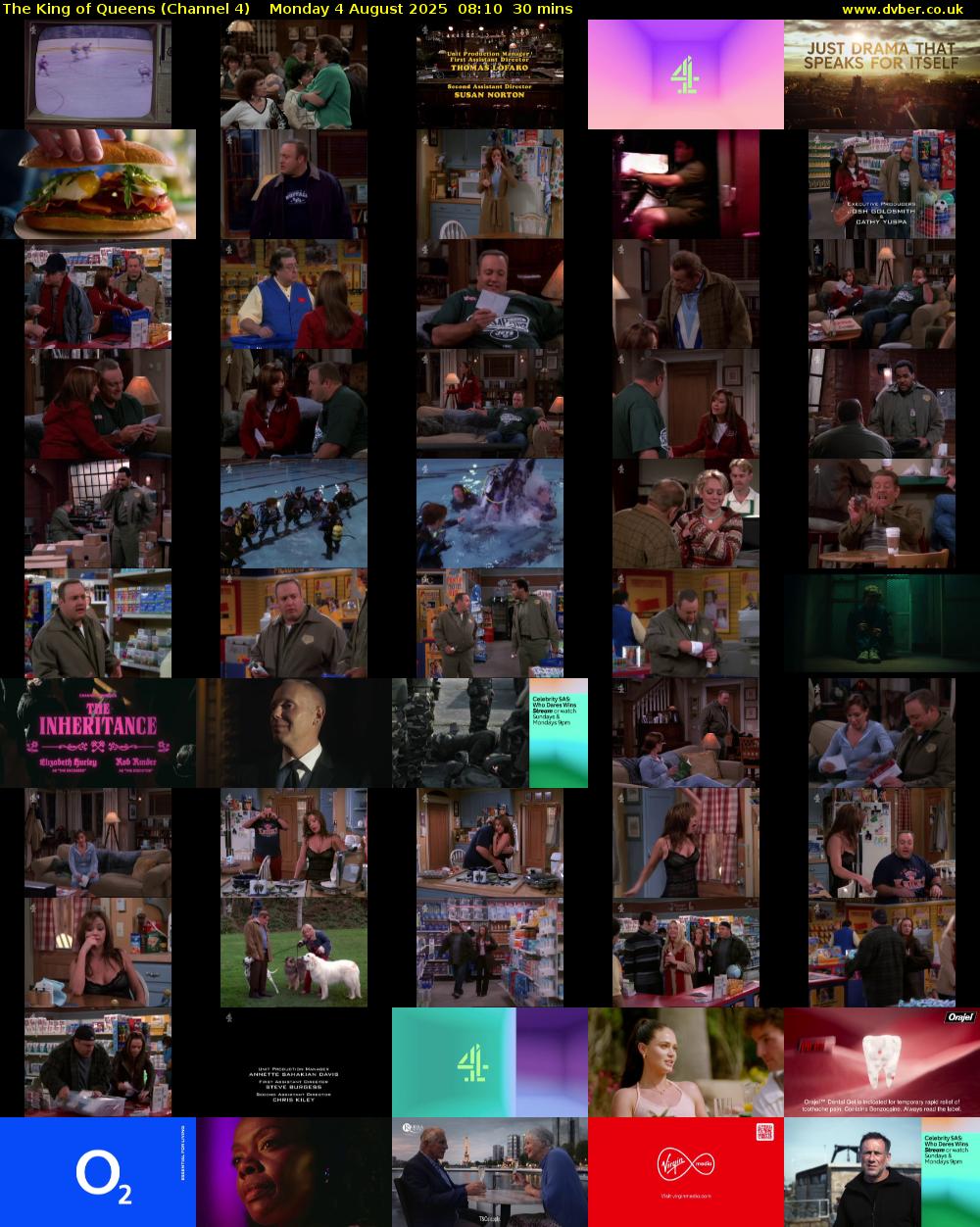 The King of Queens (Channel 4) Monday 4 August 2025 08:10 - 08:40