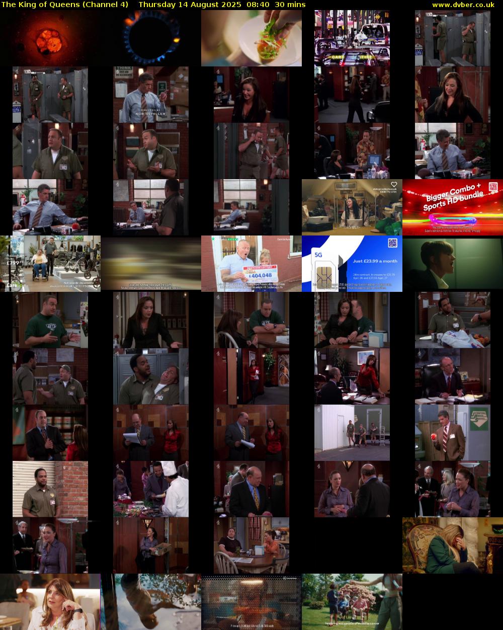 The King of Queens (Channel 4) Thursday 14 August 2025 08:40 - 09:10