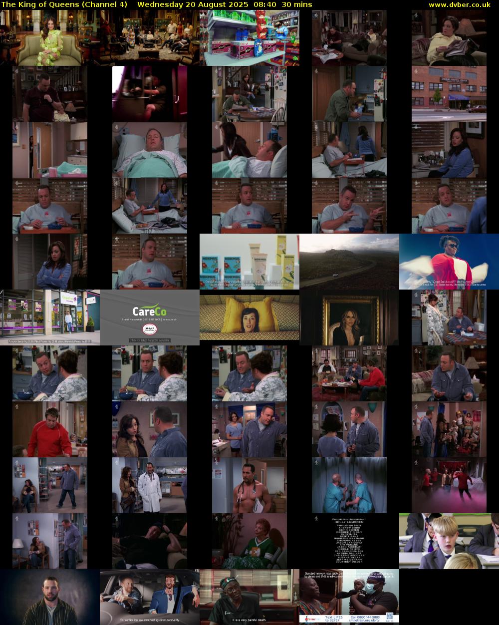 The King of Queens (Channel 4) Wednesday 20 August 2025 08:40 - 09:10