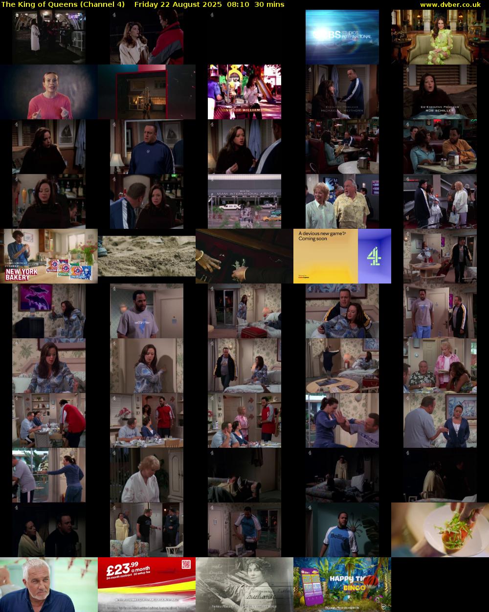 The King of Queens (Channel 4) Friday 22 August 2025 08:10 - 08:40