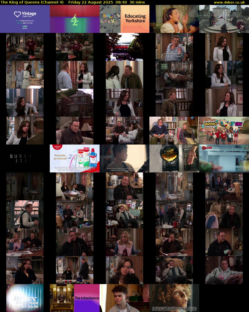 The King of Queens (Channel 4) Friday 22 August 2025 08:40 - 09:10