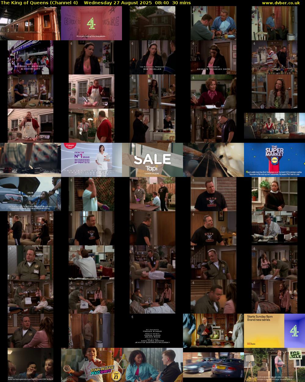 The King of Queens (Channel 4) Wednesday 27 August 2025 08:40 - 09:10